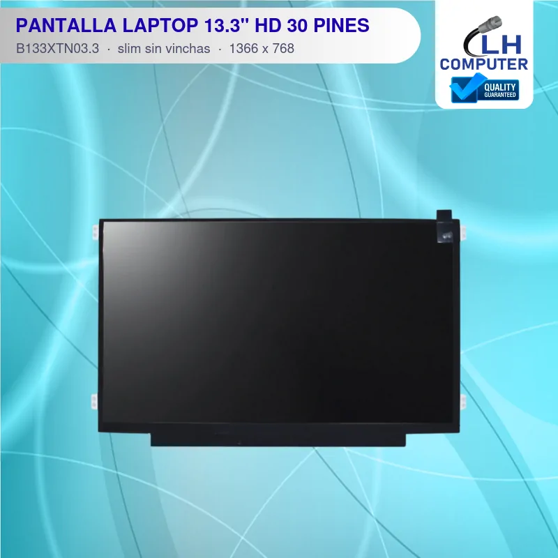 Pantalla de laptop 13.3" HD LED 30 pines B133XTN03.3
